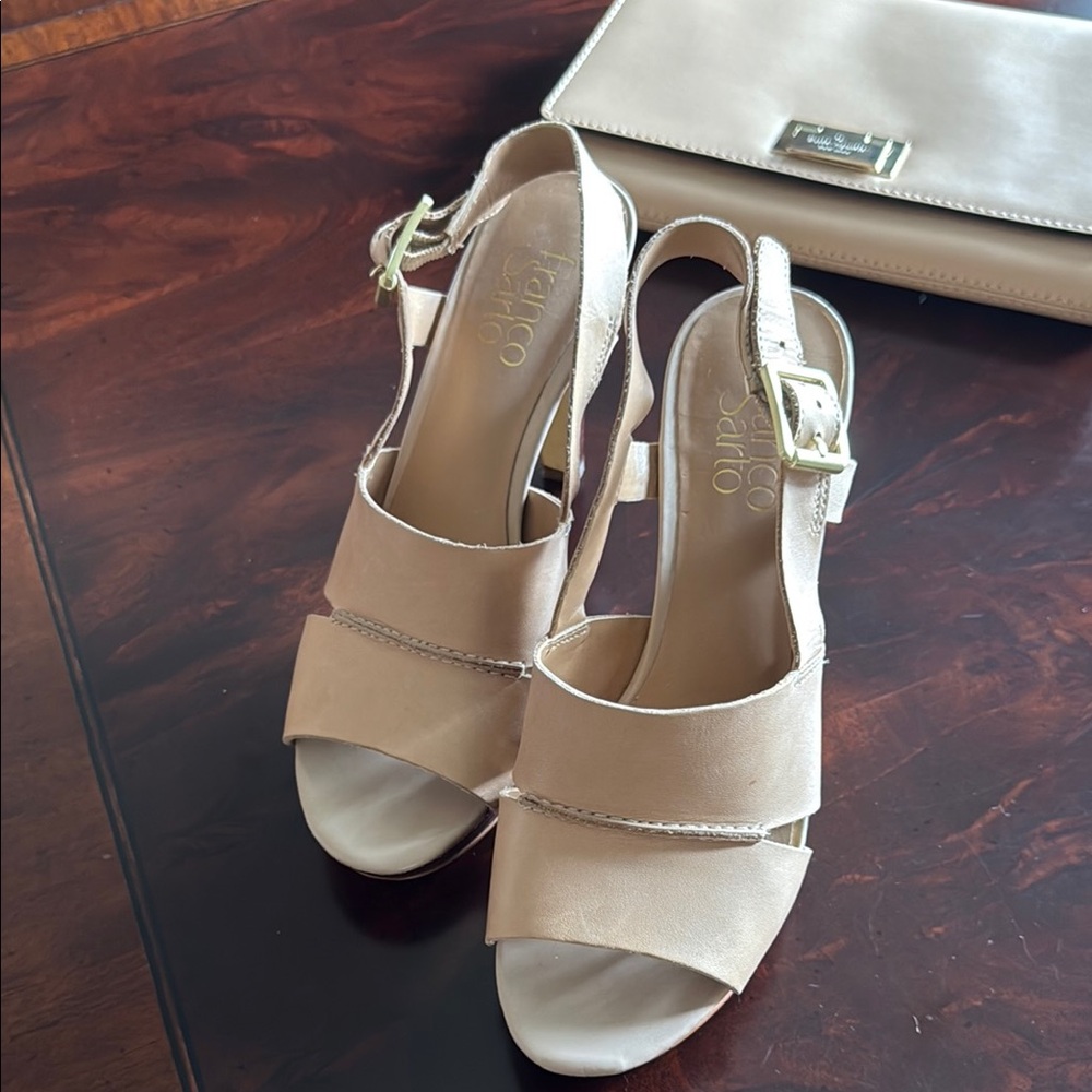 Franco Sarto Tan Slingback Sandals